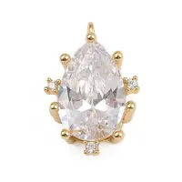 Brass Micro Pave Cubic Zirconia Pendants