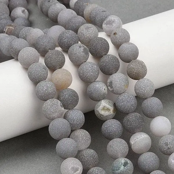 Natural Druzy Agate Beads Strands