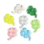 Transparent Resin Clover Pendants