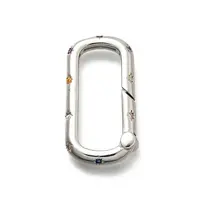 Brass Micro Pave Cubic Zirconia Spring Gate Rings