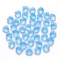 Transparent Spray Painted Glass Beads