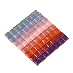8 Colors 20Pcs Transparent Glass Cabochon