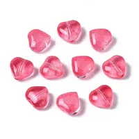 Transparent Spray Painted Glass Beads