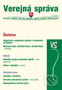 Verejná správa 9-10/2020 - Školstvo, odpady a obchodná likvidácia - kniha z kategorie Správní právo
