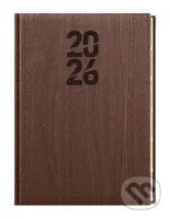Týdenní diář 2026 Oskar Wood A5 hnědá