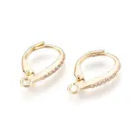 Brass Micro Pave Cubic Zirconia Leverback Earring Findings
