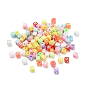 Spray Painted Opaque Acrylic Beads