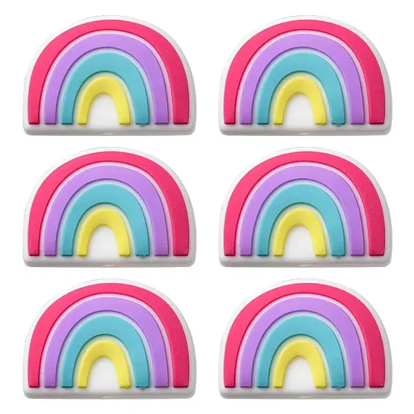 6Pcs Food Grade Eco-Friendly Silicone Focal Beads