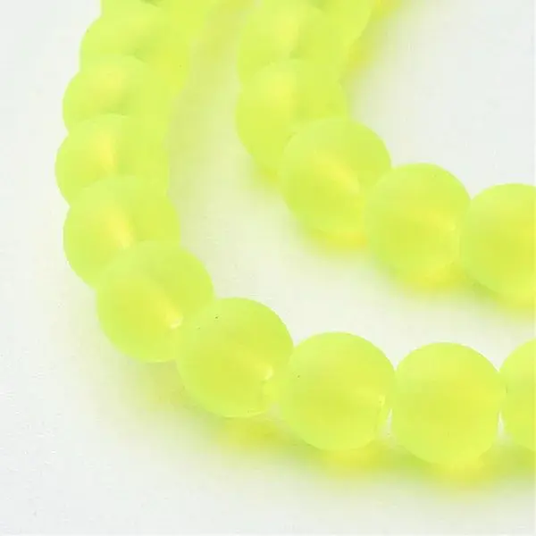 Baking Paint Transparent Glass Bead Strands