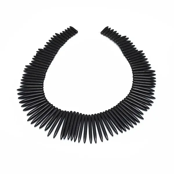 Synthetic Turquoise Graduated Spike Beads Strands