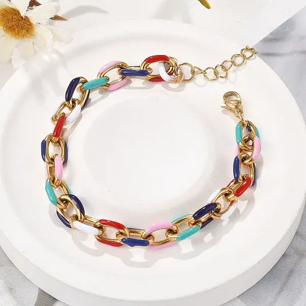 304 Stainless Steel Cable Chains Bracelets