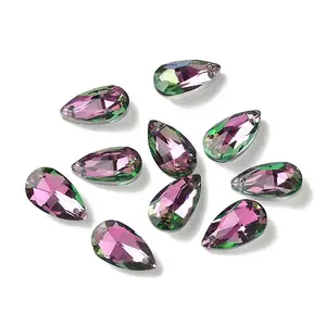 Faceted Teardrop Glass Pendants