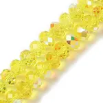 AB Color Plated Transparent Electroplate Beads Strands
