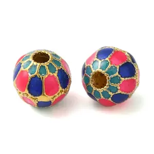 Rack Plating Brass Enamel Beads