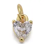 Brass Micro Pave Cubic Zirconia Charms