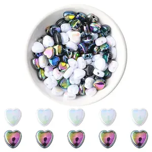 200Pcs 2 Colors ABS Plastic Beads