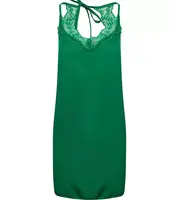 Pri Lingerie satin lace mini dress