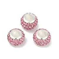 Alloy Rhinestone Clay Pave Beads