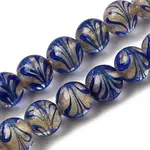 Gold Sand Lampwork Beads Strands