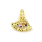 Brass Micro Pave Cubic Zirconia Charms
