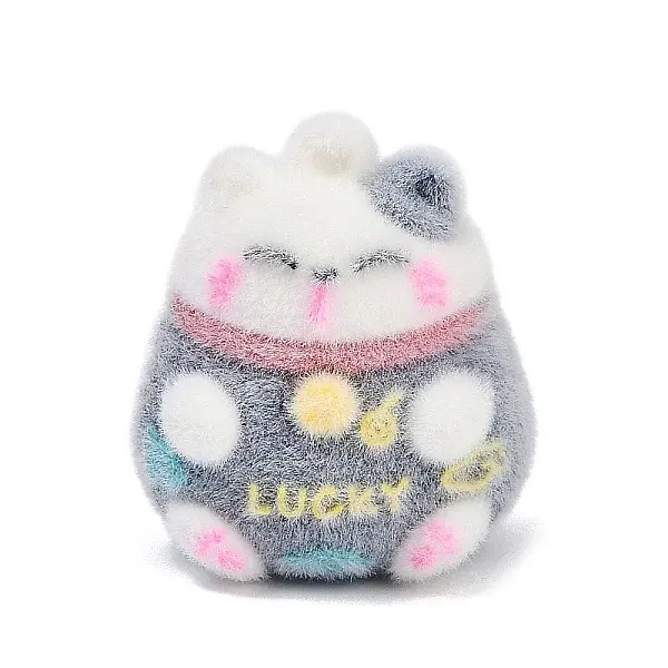 Flocky Resin Pendants