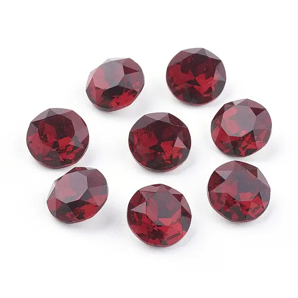 Pointed Back & Back Plated Glass Rhinestone Cabochons