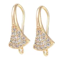 Brass Micro Pave Cubic Zirconia Earring Hooks
