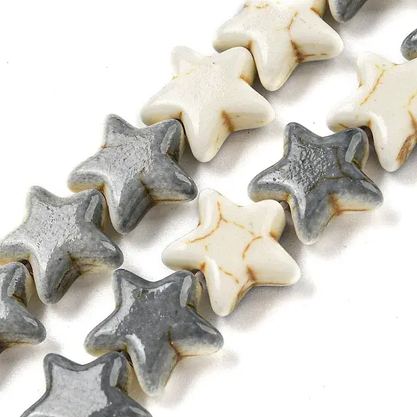 Baking Paint Synthetic Turquoise Beads Strands