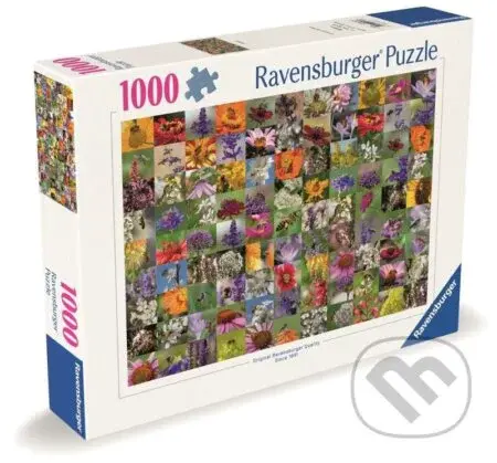 Včely na květinách - puzzle z kategorie Umělecké