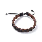 Adjustable Cowhide Leather Cord Braided Bracelets