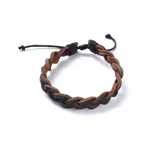 Adjustable Cowhide Leather Cord Braided Bracelets