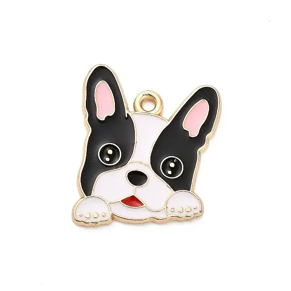 Animal Puppy Alloy Enamel Pendants