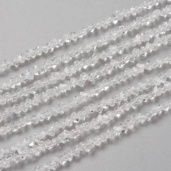 Transparent Solid Color Glass Beads Strands