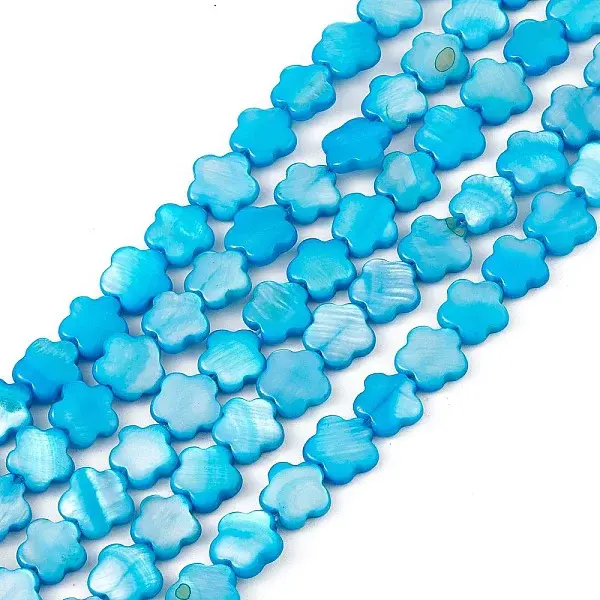 Natural Freshwater Shell Dyed Beads Strands