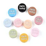 Word Hello Baby Print Pattern Silicone Beads