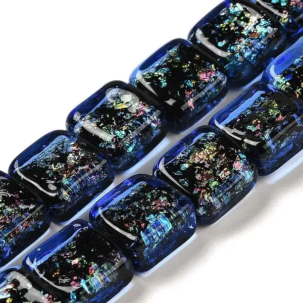 Handmade Dichroic Foil Glass Beads Strands
