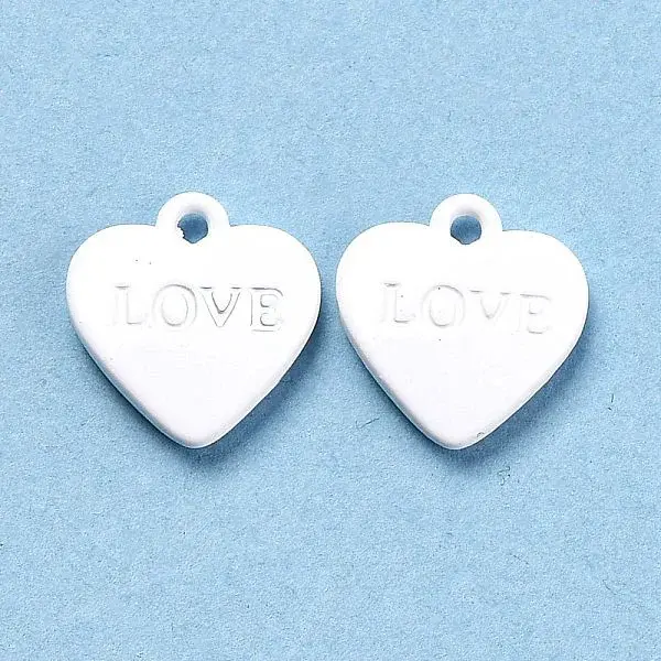 Heart Alloy Spray Painted Charms