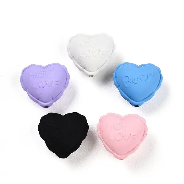 Rubberized Style Acrylic Beads