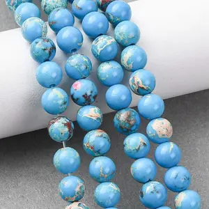 Natural Imperial Jasper Bead Strands