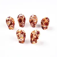 Spray Painted Resin Beads Strands