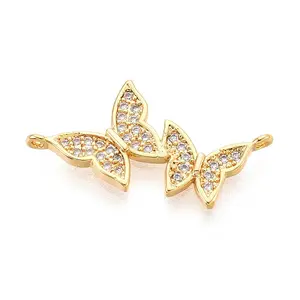 Brass Micro Pave Cubic Zirconia Pendants
