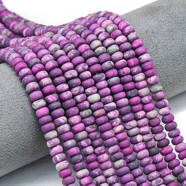 Dyed Natural Map Stone Beads Strands