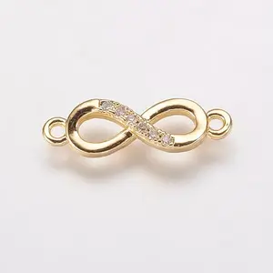Brass Cubic Zirconia Links