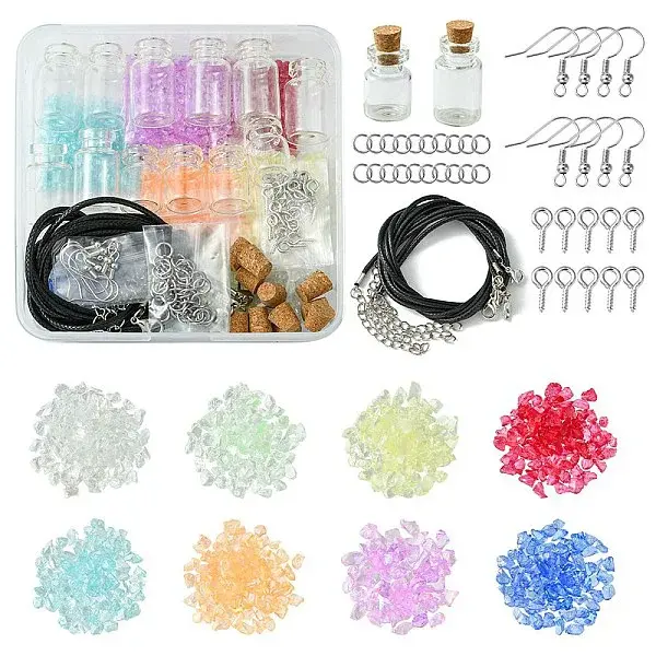 DIY Wish Bottle Earring Necklace Making Kit
