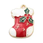 Christmas Theme Alloy Enamel Pendants