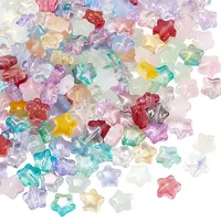 200Pcs Spray Painted Glass Beads
