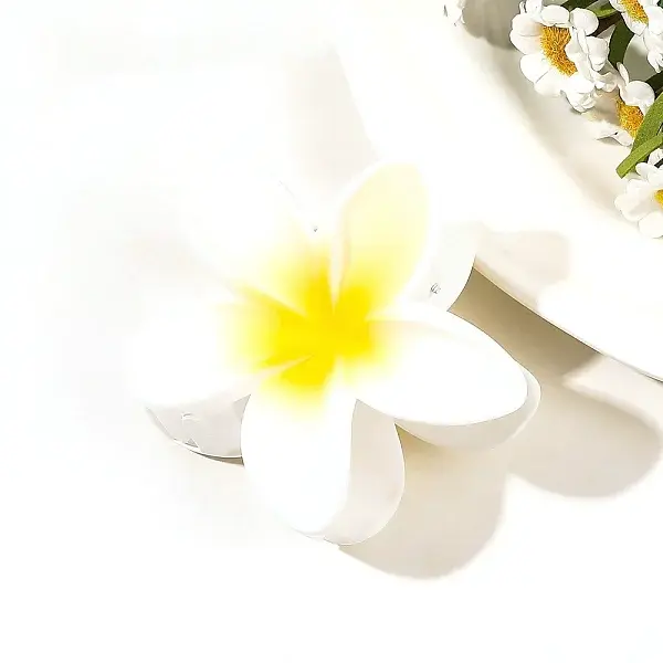 Plastic Flower Claw Hair Clips