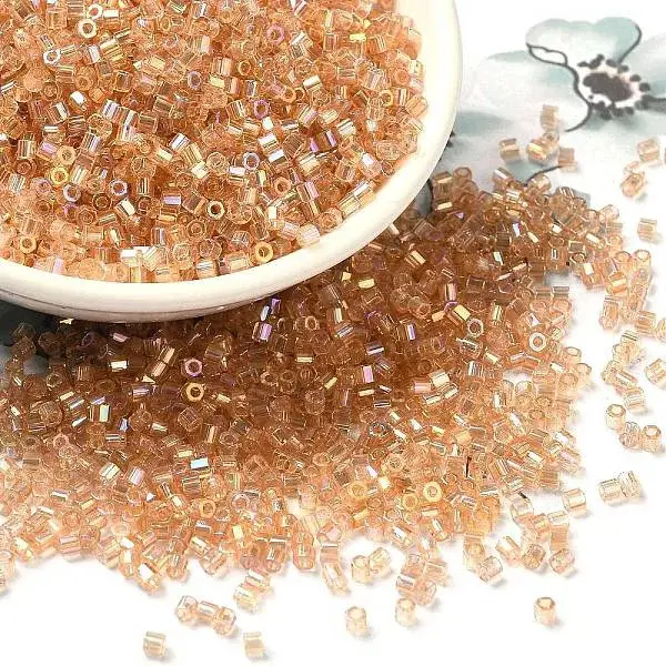 Transparent Colours AB Glass Seed Beads