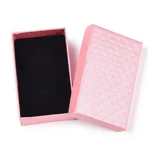 Rhombus Textured Cardboard Jewelry Boxes