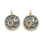 Brass Micro Pave Cubic Zirconia Pendants